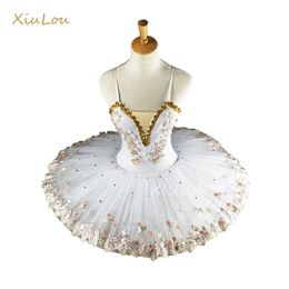 White Professional Ballerina Ballet Tutu For Child Children Kids Girls Adults Pancake Tutu Dance Costumes Ballet Dress Girls 240426