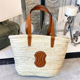 Top quality Straw tote weave bucket bags Designer handbags summer Raffias clutch Basket shop bags Womens Shoulder travel Crossbody luxurys pochette mens beach bag