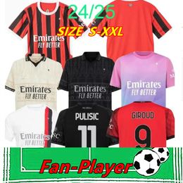 PULISIC 23 24 25 REIJNDERS Soccer Jerseys GIROUD DE KETELAERE MILaNS RAFA LEAO REBIC Football Shirt Third 3rd Men Kids Kit Uniforms 2023 2024 KOCHE LOFTUS-CHEEK THEO