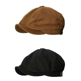 Designer Octagonal Hats Men's English Beret and Autumn Pure Cotton Women's Spring Trendy Duckbill Hat Newsboy Hat Fashion Trendy Hats Beret