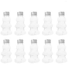 Vases 10 Pcs Christmas Bottle Water Milk Tea Pendant Decorative Beverage Bottles Portable Aluminium Sealing Juice Containers