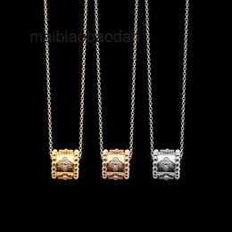 Designer Luxury Necklace vancllf Kaleidoscope Diamond 18K Gold Womens Four Leaf Flower