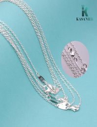 KASANIER 10pcs fashion women Jewellery 16-24 inch chain necklace 925 silver necklace + 925 lobster clasps women jewelry4908488