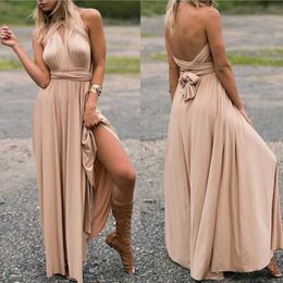 Basic Casual Dresses Women Solid Dress Multiple Threading Method Multi Rope Crossing Dress Backless Sexy Long Dress Women Elegant Dress Y240429