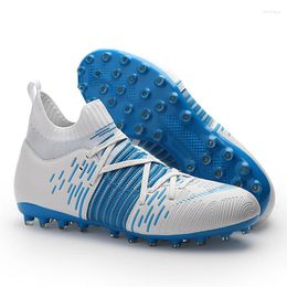 American Football Shoes Couple Men Breathable Outdoor High-top Turf Children