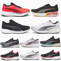 Casual Shoes Pumaa Deviate Nitro 2 men women shoes sneakers black white Fire Orchid Black-Sun Stream trainers outdoors shoes size 35-45 v2 v3