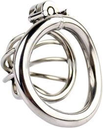 Brand 18+ Adults Only Sex Toys "Cock-Screw" 33 mm Ultra Small Stainless Steel Chastity Cage Male Chastity Device with Allen Heavy Duty Steel Locking Screw (50mm)