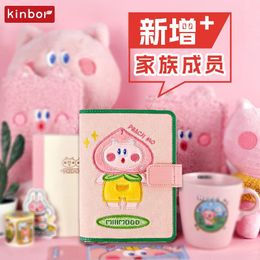 Kinbor Hand Book MIMO Honey Peach King A6 Notebook Cute Girls Record Kawaii Cuadernos De Dibujo Diary Planner Stationery