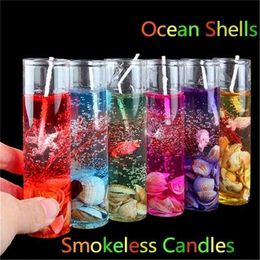 Candles 1Pc Smokeless Candles Ocean Shells Jelly Aromatherapy Essential Oil Wedding Candles d240429