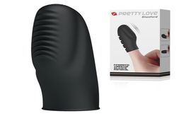 Prettylove Single Speed Silicone Finger Ring Vibrator Waterproof Clit Stimulator Gspot Finger Vibrators Sex Bullet for Couple9439566