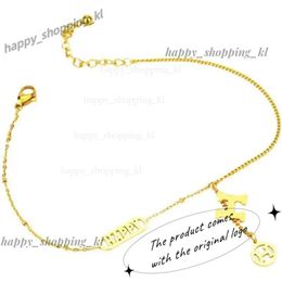 Designer Anklets Stainless Steel Initial Letter H-neck Gold Womens Summer Beach Accessories Body Chain Giftl H Anklet 444