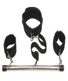 Slave Bondage Spreader 2pcs Bar Ankle Wrist Cuffs Restraints Flirt BDSM Sex Toy R477693903