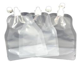 250ml Standup Transparent Plastic Drink Packaging Bag Spout Pouch for Beverage Liquid DIY Juice Milk Coffee5665113