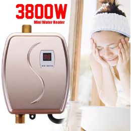 Home,3800W Electric Water Heater Instantaneous Tankless Water Heater Kitchen Bathroom Shower Flow Water Heated 110V/220V