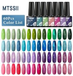 Mtssii 2560PCS Colour Nail Polish Set Glitter Sequins Soak Off UV Semi Permanent Uv Gel Kit With Base Matte Top Coat 2206065541520