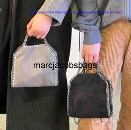 stella mccartney bag tote bag mini woman falabella metallic sliver black tiny shopping women Handbag leather crossbody Bags Wallet