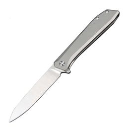 EDC Custom Titanium Handle Loggeless Folding Knife Utility Portable Outdoor Survival Knife