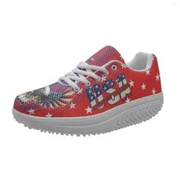 Casual Shoes Women's American Flag Pattern Spring And Autumn Non-slip Platform Brand USA Design Breathable Sneakers Zapatillas De Mujer