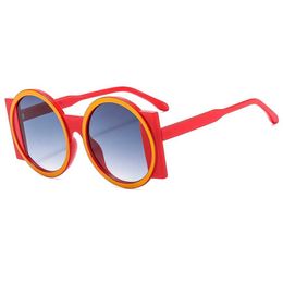 FAQN Sunglasses 2024 New Ins Popular Round Sunglasses Women Men Trendy Outdoor Big Frames Beach Party Shades UV400 d240429