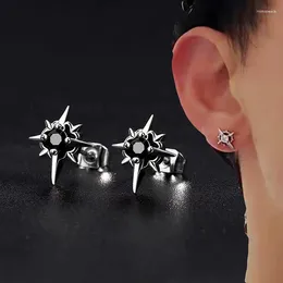 Stud Earrings Silver Color Fashion Star Zircon Crystal Small For Women Couples Hip-hop Earring Personality Jewelry Party Gifts