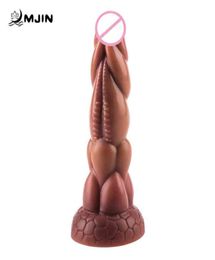 Nxy Dildos Mjin 22 5cm Huge Realistic Soft Silicone with Suction Cup for Wo9098410