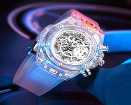 2019 ONOLA Brand Fashion Transparent Watch Men unisex ladies wristwatch clock Plastic Light Sports casual unique Quartz Luxury Men6746359