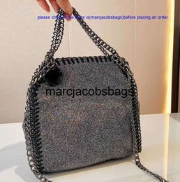 stella mccartney bag tote mini bag woman falabella metallic sliver black tiny shopping women Handbag leather crossbody Bag French minority