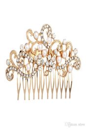 Pearl Rhinestone Brides Headwear Bridal Tiaras Wedding Party Prom Dresses039 Hair Comb Accessories Head Piece For Bride4559834