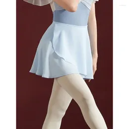 Stage Wear Ballet Training Uniform Tie Up Skirt Short Dance Student Art Exam Basic Clothing Gauze For Women