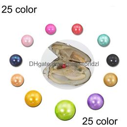 Pearl Diy 6-7Mm Round Variety Good Of Color Love Wish Freshwater Oysters Individually Vacuum Pack Fashion Trend Surprise Drop Delive Dhz3A