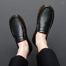 Casual Shoes Loafers Men's Leather Moccasin Spring And Autumn Breathable