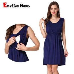Maternity Dresses Summer maternity clothing nursing dresses sleeveless latex vests skirts Q240427