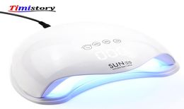 2018 Sun5s New 48w Uv Lamp Led Nail Lamp Nail Gel Dryer Curing Uv Nail Gels Polish With Infrared Sensor Bottom 10s30s60s Timer J5882637