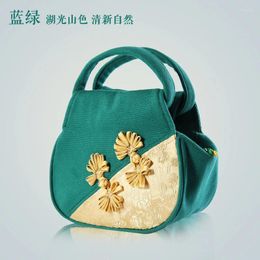 Storage Bags Women Retro Handbag Hand Embroidery Chinese Ethnic Style High Quality Exquisite Messenger Bag Capacity Casual Shopping Tote