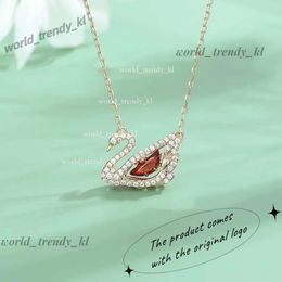 Designer Swarovskis Necklace Jewellery Necklace Jumping Heart Swan Necklace Female Element Crystal Smart Clavicle Chain 245