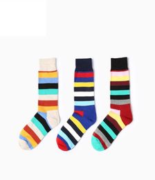 2pcs High Quality Funny Socks Retro National Style Stripe Sock Male039s Fashion Personality Cotton Socks Soft Breathable Man So2894467