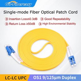 5pcs Fiber Optic Cable Single Mode Duplex LC-LC Patch Cord 0.3m,1m,2m,3m,5m,10m UPC Polish 2.0mm,3.0mm Optical Fiber Patch Cord