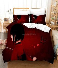 Attack On Titan Bedding Set Red 2021 New Anime Kids Gift Duvet Cover Sets Comforter Bed Linen Queen King Single Size H09132790198