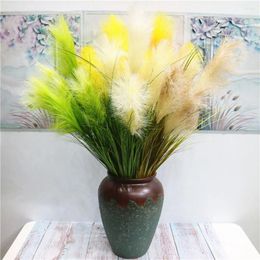 Decorative Flowers Artificial Pampas Grass Tall Fluffy Faux Reeds For Wedding Home Boho Decor Table Decoration