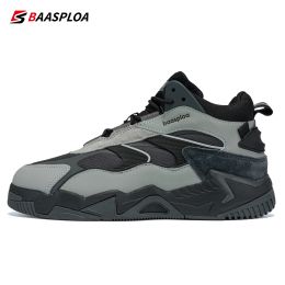 Boots Baasploa Men Winter Sneakers Leather Waterproof Sport Shoes for Men Comfort Plush Warm Male Sneakers NonSlip Free Shipping