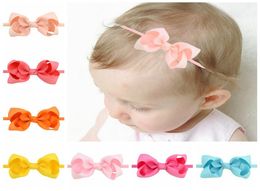 Girls Mini Bow Tie Knot Headbands 3 Inches Wrap Safety Elastic Hairband Baby Infant Toddler Pography Props Accessories Boutique3703092