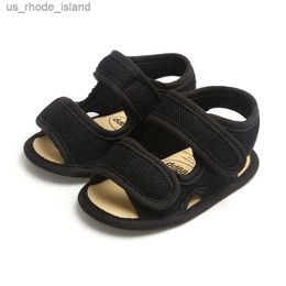 Sandaler 2024 Summer Baby Boys and Girls Breattable Non Slip Shoes Sandaler med mjuka sulor för barn First Walker 0-18ML240429