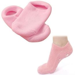 1 pair Reusable SPA Gel Socks Moisturizing Whitening Exfoliating Velvet Smooth Beauty Foot Care Silicone Socks Feet Care