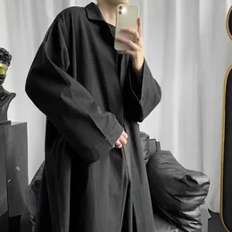 Men's Trench Coats Simple Design Men Coat Breathable Stylish Lapel Wrinkle-resistant For Spring Handsome