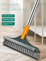 Brushes Bathroom Cleaning Brush for Cracks, Grout and Walls with Long Handle and Hard Bristles