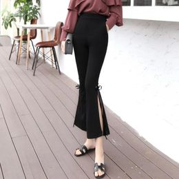 Women's Pants Slim Leggings Womens Skinny With Slits Clothing Trousers For Women Chiffon And Capris Satin Sexy Flare Silk Y2k Streetwear