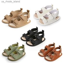 Sandaler 1 par söta och fashionabla PU-sandaler för sommarflickor Soft Bottom Non Slip Childrens och småbarnskor 0-18ML240429