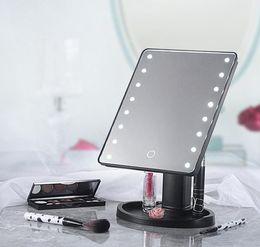 16 Lights Led Makeup Mirror Touch Sn Makeup Mirrors 180 Degree Rotation USB Charge Cosmetic Mirror Portable Mirrors GGA31338771845