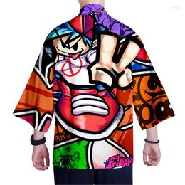 Ethnic Clothing Fashion Game Anime Cartoon Cool Kimono Shirt 3d Print Cloak Men Women Seven Point Sleeve Tops Casual Cardigan Jacket