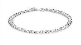Whole 925 Sterling silver plated Lobster charm bracelets LKNSPCH1579520770